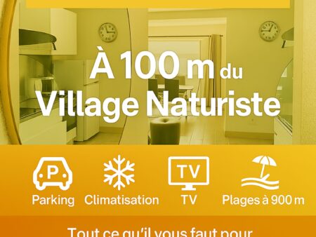 T2 rénové à 100 M du village naturiste @ Cap d'Agde